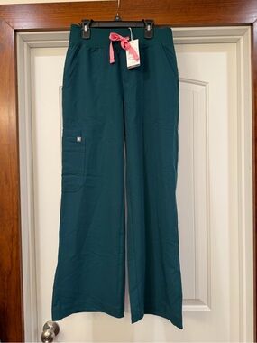 Figs Forrest Green Isabel Wide Legs